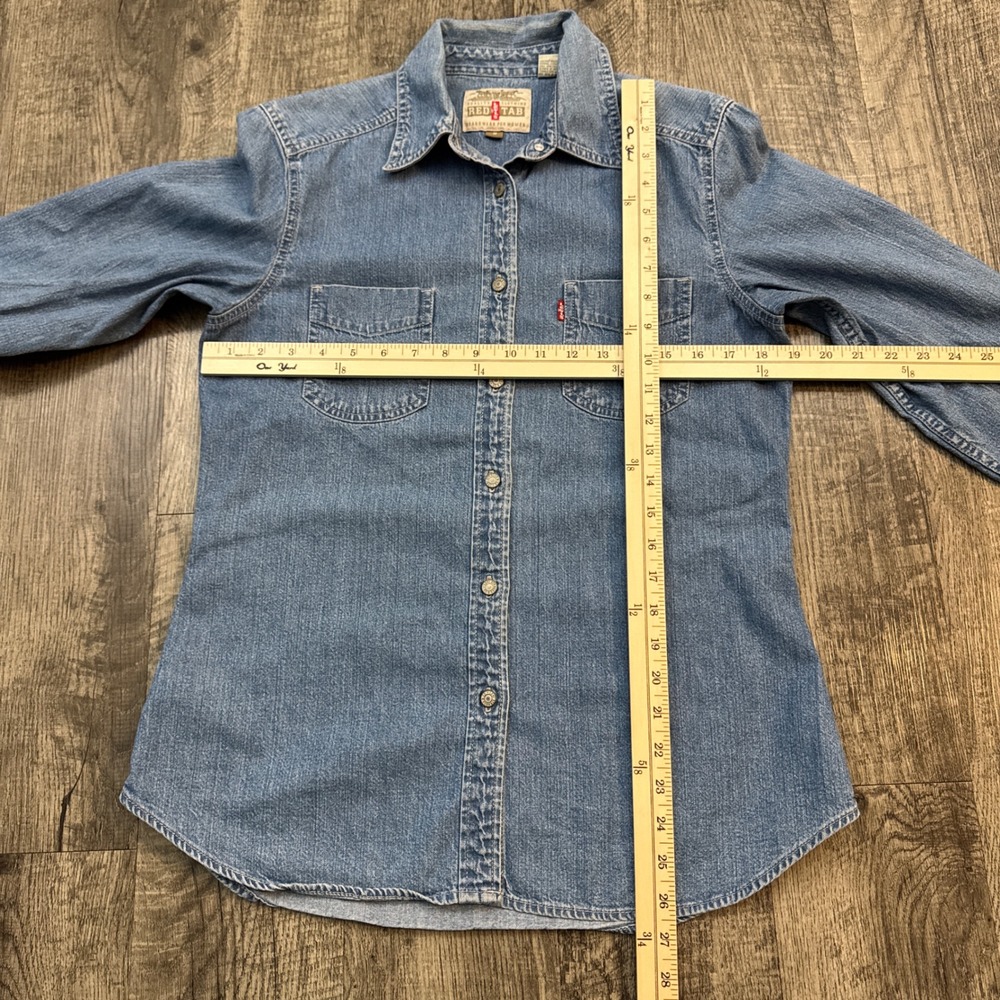 Levi's Western Denim Button Shirt Red Tab Women's M - Picture 3 of 6